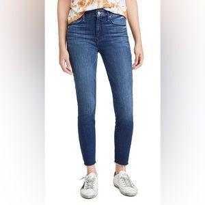 EUC MOTHER The Looker Ankle Fray wash Bazaar high waisted blue